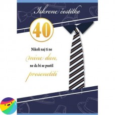 Voščilnica za 40 let - Kravata Voščilnica za 40 let - Kravata
